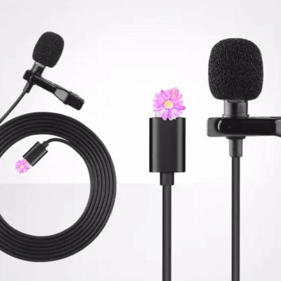 China Lavalier Microphone Suitable for Iphone Live Lavalier Radio Wireless Microphone Microphone Vlog Interview Recording Mini Small Microphone for sale