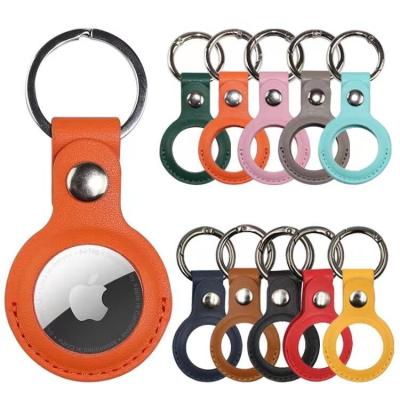 China New Design Locator Device Cover Leather Portable Personal Tracker Holder Durable Protective GPS Case AIR TAGS for sale