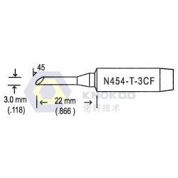 China Extremidad que suelda de Hakko N454-T-3CF para el handpiece del soldador de HAKKO DASH454 en venta