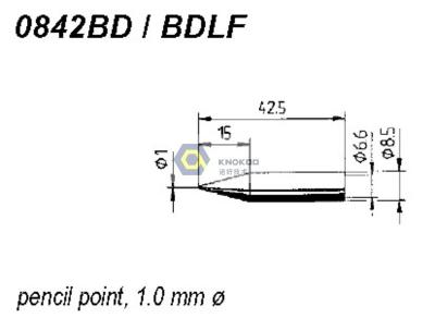 China ERSADUR 0842BD BDLF Long-Life Soldering Tip for ANALOG 60/60A,ANALOG 80/80A,DIGITAL 2000A for sale