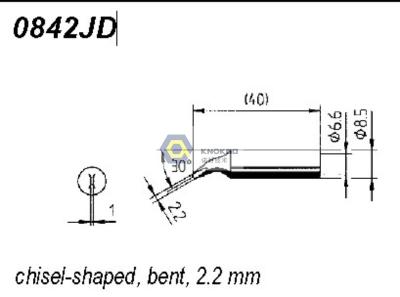 China ERSADUR 0842JD IDLF Long-Life Soldering Tip for ANALOG 60/60A,ANALOG 80/80A,DIGITAL 2000A for sale