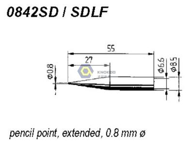 China ERSADUR 0842SD SDLF Long-Life Soldering Tip for ANALOG 60/60A,ANALOG 80/80A,DIGITAL 2000A for sale