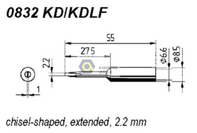 China ERSADUR 0832KD KDLF Long-Life Soldering Tip for ANALOG 60/60A,ANALOG 80/80A,DIGITAL 2000A for sale