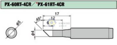 China Goot PX-60RT-4CR Soldering Iron Tip for PX-501AS,PX-601AS,PX-701AS,PX-711AS,CXR-31/41 for sale