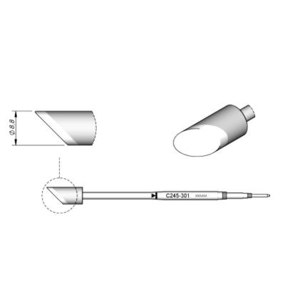 China JBC soldering tips C245301, welding bit C245-301 copper solder tips for JBC T245 handpiece for sale