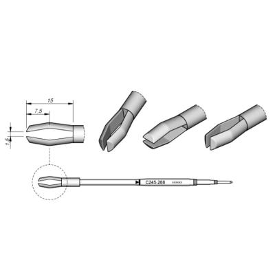 China JBC soldering tips C245268, welding bit C245-268 copper solder tips for JBC T245 handpiece for sale