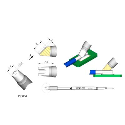 China JBC soldering tips C245763, welding bit C245-763 copper solder tips for JBC T245 handpiece for sale