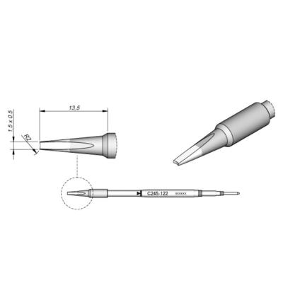 China JBC soldering tips C245122, welding bit C245-122 copper solder tips for JBC T245 handpiece for sale