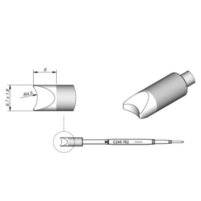 China JBC que solda as pontas C245762, solda de solda do cobre do bocado C245-762 derruba para o handpiece de JBC T245 à venda