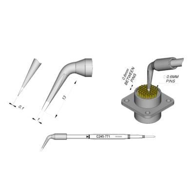 China JBC soldering tips C245771, welding bit C245-771 copper solder tips for JBC T245 handpiece for sale