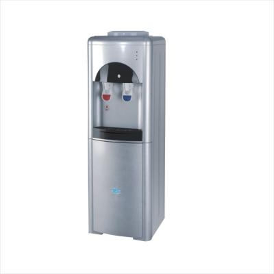 China Korea commercial style hot and cold top loading water dispenser for water with compressor with storage cabinet for sale