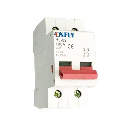 China HL-32 2P Electric Protection Isolator Switch 240V Miniature Circuit Breaker for sale