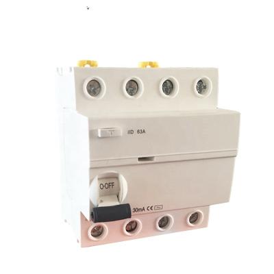 China earth leakage protection 4 pole earth leakage circuit breaker 63a rccb id model new for sale