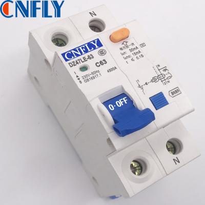 China 1P+N 2P 63A RCBO Residual Current Device With Overload Protection RCD 4.5KA for sale