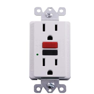 China 15A Residential / General Purpose 125V 120V 110V Rectified Fault Circuit Interrupter CLASS A GFCI Receptacle Receptacle for sale