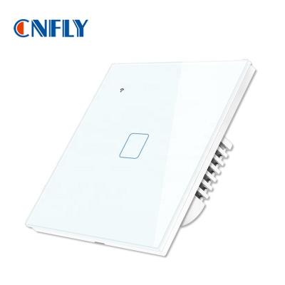 China 1 2 3 4 Gang 1 2 3 4 Gang 2 Way WiFi Touch Switch AC 85v 220v Home Wall Switch , EU Standard Wireless Switch for sale