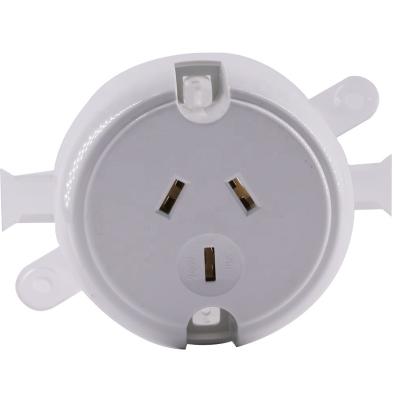 China PC V0 And 3 Pin Surface Mounting Plug SAA Brass Multi Socket Electrical Outlet Australia 10A 250VAC for sale