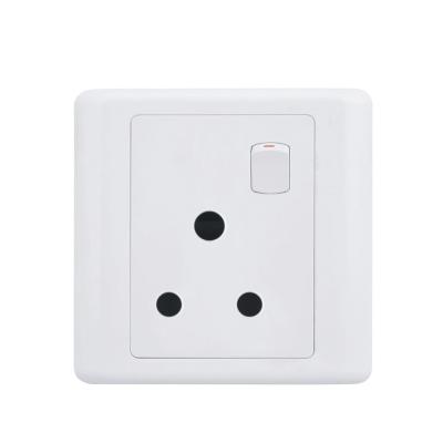 China PC And BS 13A 15A UK Standard Wall Switch Copper Socket With Neon for sale