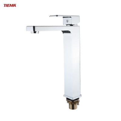 China Bathroom Basin Faucet Quality Mixer Taps TIEMA Chrome Surface Wash Interesting Faucet Brass Ceramic Faucet for sale