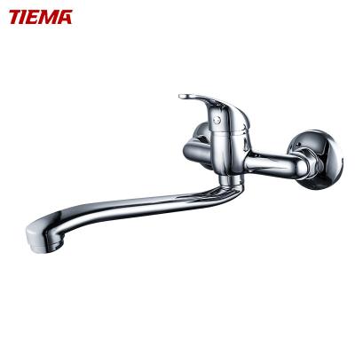 China 2021 Contemporary Cheap Vertical Single Lever Wall Mounted Faucets Water Sink Kitchen Brass Faucet Thermostatic for sale