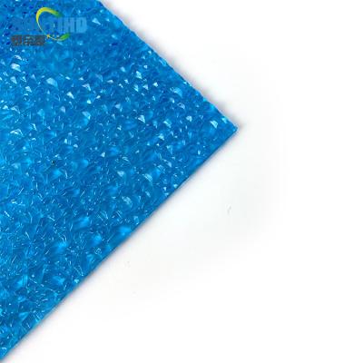 China 100% SUDIHAO Waterproof Polycarbonate Diamond Embossed Sheet for Greenhouse, Skylight, Parking Lot, Tent Roofing for sale