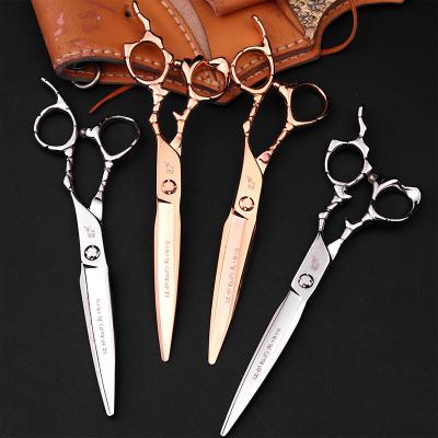 China 6.8 Inch Professional Hair Scissors Titanium Metal Kungfu Hairdressing Thinning Scissors Cutting Shear Barber Products Salon Scissors for sale