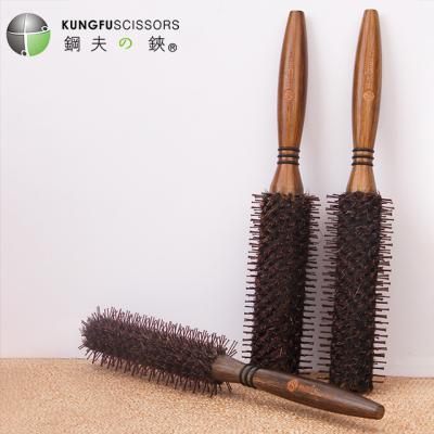 China Best Selling Round Kungfu Hair Brushes Wooden Hair Comb Salon Brushes for sale