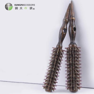 China Wholesale Wooden Kungfu Hair Brushes Hair Comb Massage 270MM Round Brush Hair Brushes for sale