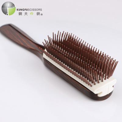 China KUNGFU Round Natural Wooden Hair Brushes for Home and for Barber Salon Shop for sale