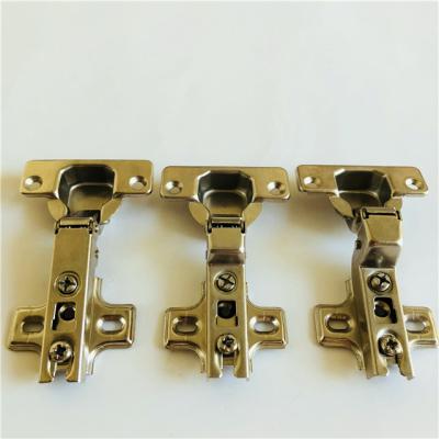 China 35mm Traditional Steel Nickel Plated Cup Furniute Removable Two Way Cabinet Hinges With 2 Hole Backing Plate for sale