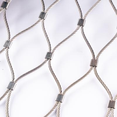 China Plain Weave Custom Stainless Steel Metal Wire Rope Flexible Net Mesh For Bridge for sale