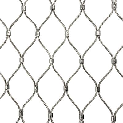 China Long Life Wire Rope Mesh Fence Metal Animal Stainless Steel Zoo Mesh for sale