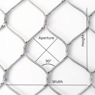 China Plain Weave Technique Rope Mesh Zoo Cages /Animal Woven Cages And Fencing Wire Rope Mesh for sale