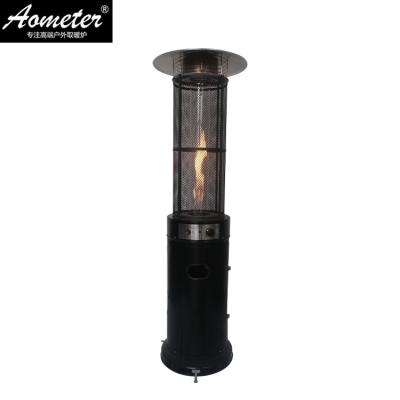 China Stored Commercial Standing Outdoor Round Propane Flame Stand Circle Black Garden Hot Sale Heater for sale