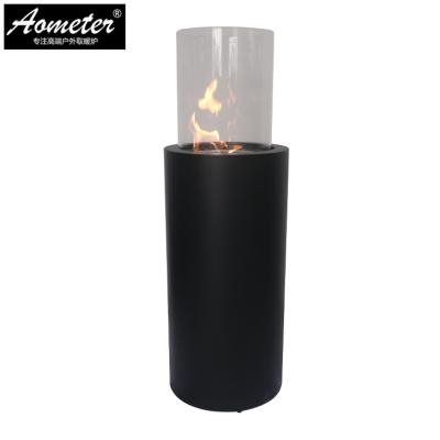 China Modern Decorative Indoor Outdoor Portable Standing Bio Table Top Ethanol Round Standing Bio Fireplace For Sale for sale