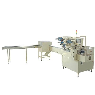 China Horizontal Single Row Biscuits Over-edge Biscuit Servo Food Three Packing Machine Trayless Packing Machine en venta