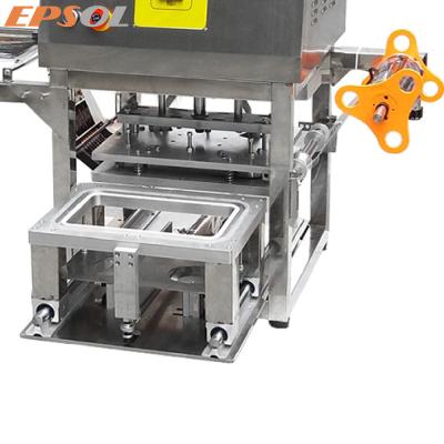 China Semi Automatic Manual Food Tofu Meal Food Plastic Tray Sealer Sealing Machine Maker Te koop