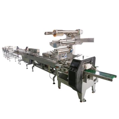 China PE H180 Candy Packing Machine Automatic Horizontal Cut And Taffy Wrap Machine (3 Servo Food) for sale