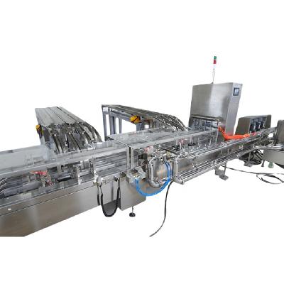 China Large size biscuit snack factory stainless steel material 4 lane sandwich biscuit machine price en venta