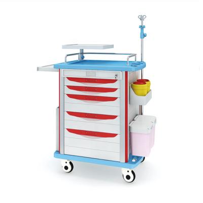 China Modern Hospital Patient Care Instrument Trolley Hospital Trolley, ABS Workstation Trolley for sale