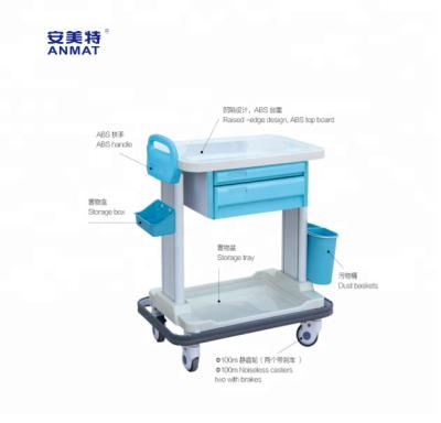 China Modern Trolley Cart Specification Hospital Medical Emergency Trolley for sale