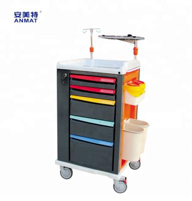 China Rescue Cart Zero Crash Cart Luxurious Netting For Sale Emergency Care Trolley for sale