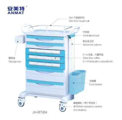 China Modern China Hospital Funiture Medicine Trolley Price Medical Nursing Trolley for sale