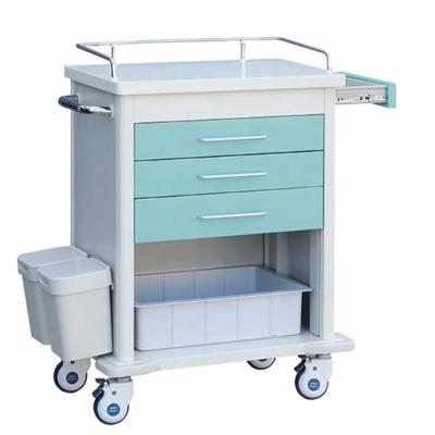 China Modern Drug Relief Treatment And Dressing Cart For Sale 4 Silent Medical Castors for sale