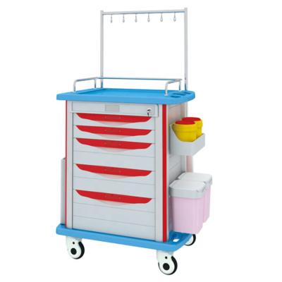 China Modern Utility Trolley China Medical Trolley For Nursing Trolley With IV Hook for sale