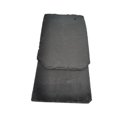 China Nature Factory Supply Accept Custom Special Shaped Black Stone Roofing Stone 400*250 Slate For Exterior Decorative for sale