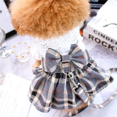 China New viable summer princess bow skirt seller fashions summer pet where leashes dress for sale