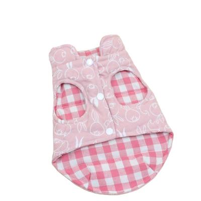 China Viable small dog clothes Teddy Bomei autumn and warm winter double-sided vest can be worn on both sides for sale