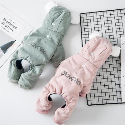 China Winter Thickened Cotton Coat Puppy Pet Puppy Clothes Viable Small Plus Velvet Autumn And Winter Clothes for sale