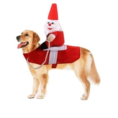 China Santa Dog Costume Christmas Pet High Quality Luxury Viable Clothes Winter Hoodie Coat Clothes for sale